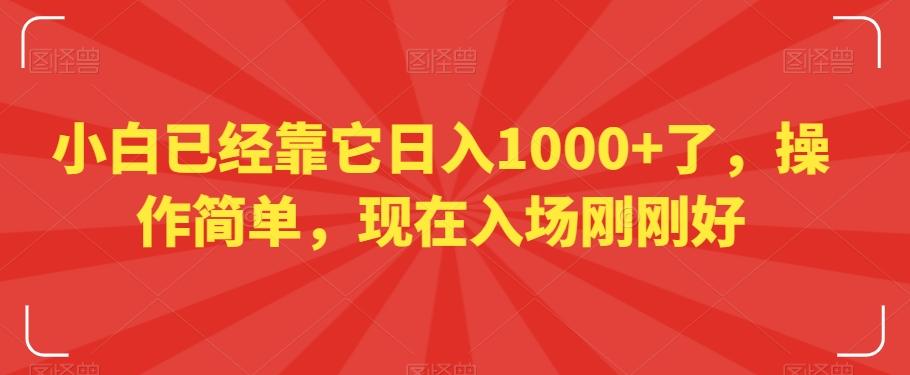 小白已经靠它日入1000+了，操作简单，现在入场刚刚好【揭秘】-泡泡网赚