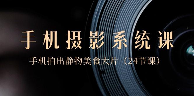 0基础手机摄影系统课，手机拍出静物美食大片（24节课）-泡泡网赚