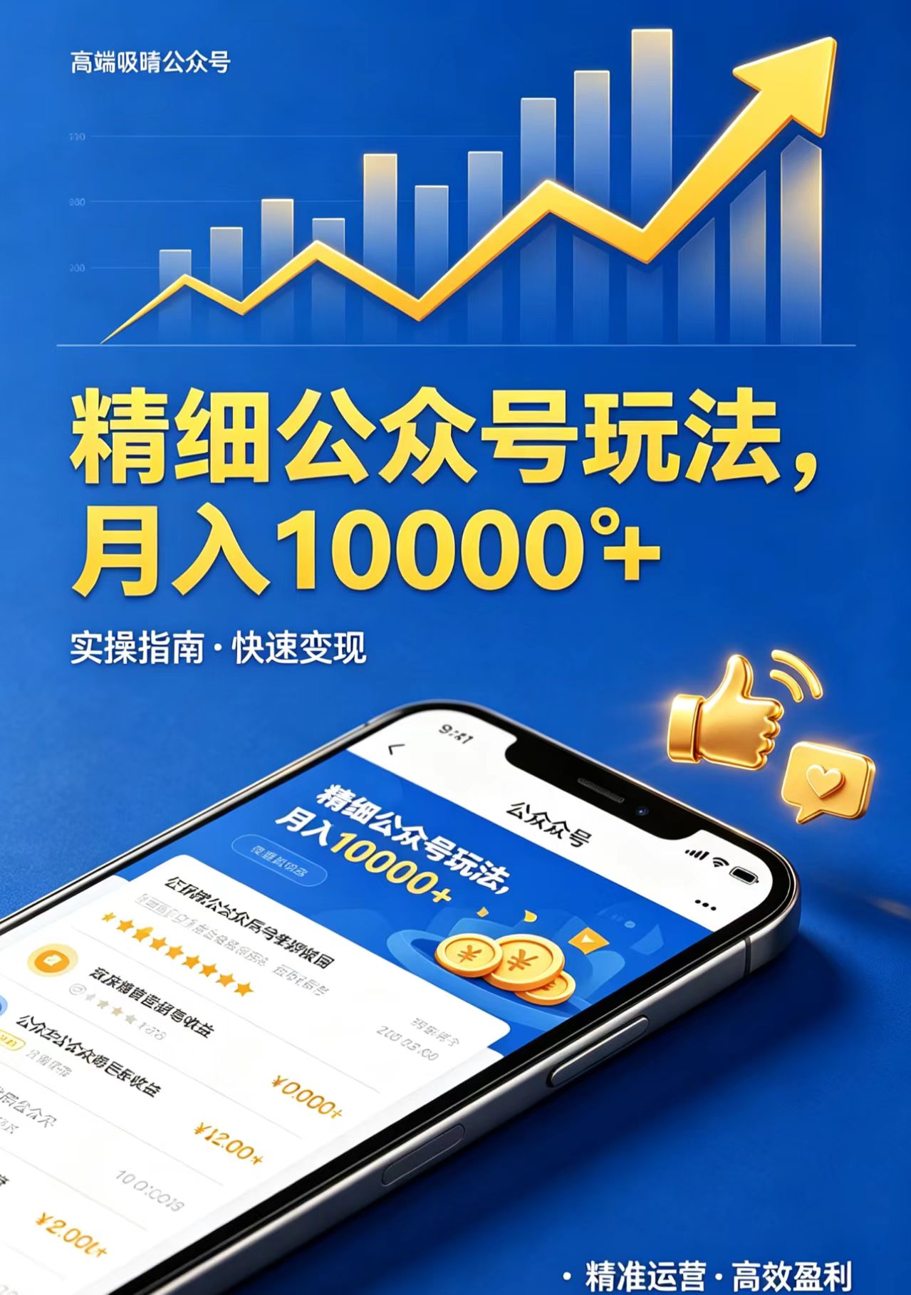 精细公众号玩法，月入10000+，实操指南，快速变现-泡泡网赚