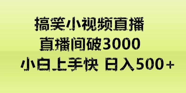 快手直播搞笑小视频解说，适合批量矩阵，日入300-500+-泡泡网赚