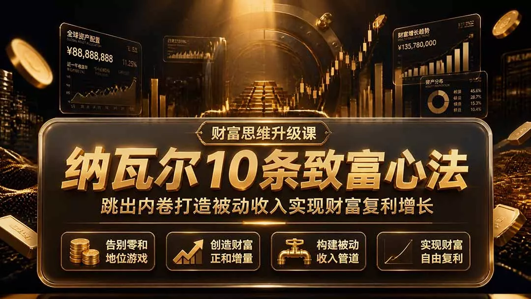付费文章：纳瓦尔10条致富心法，跳出内卷打造被动收入实现财富复利增长-泡泡网赚