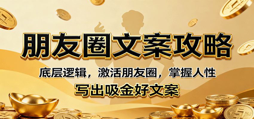 朋友圈文案攻略：底层逻辑，激活朋友圈，掌握人性，写出吸金好文案-泡泡网赚