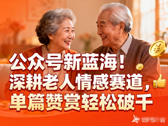 公众号新蓝海！深耕老人情感赛道，单篇赞赏轻松破1k-泡泡网赚