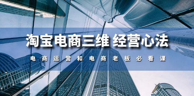 淘宝电商三维 经营心法：电商运营和电商老板必看课(59节课-泡泡网赚
