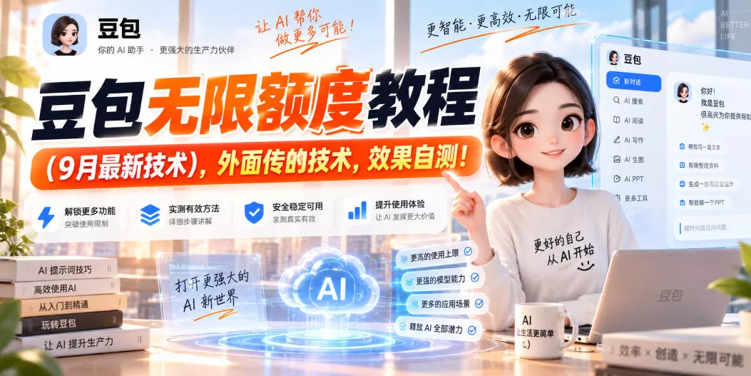 豆包无限额度教程(9月最新技术)，外面传的技术，效果自测！-泡泡网赚