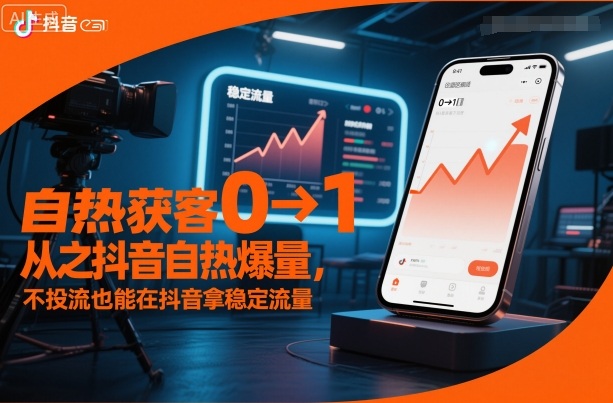 自热获客从0到1之抖音自热爆量，不投流也能在抖音拿稳定流量-泡泡网赚