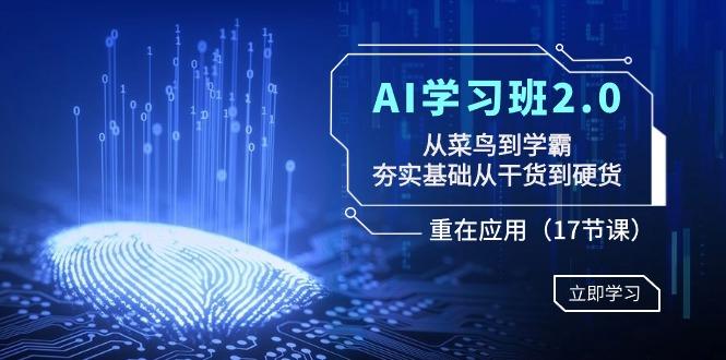 AI学习班2.0：从菜鸟到学霸，夯实基础从干货到硬货，重在应用(17节课)-泡泡网赚