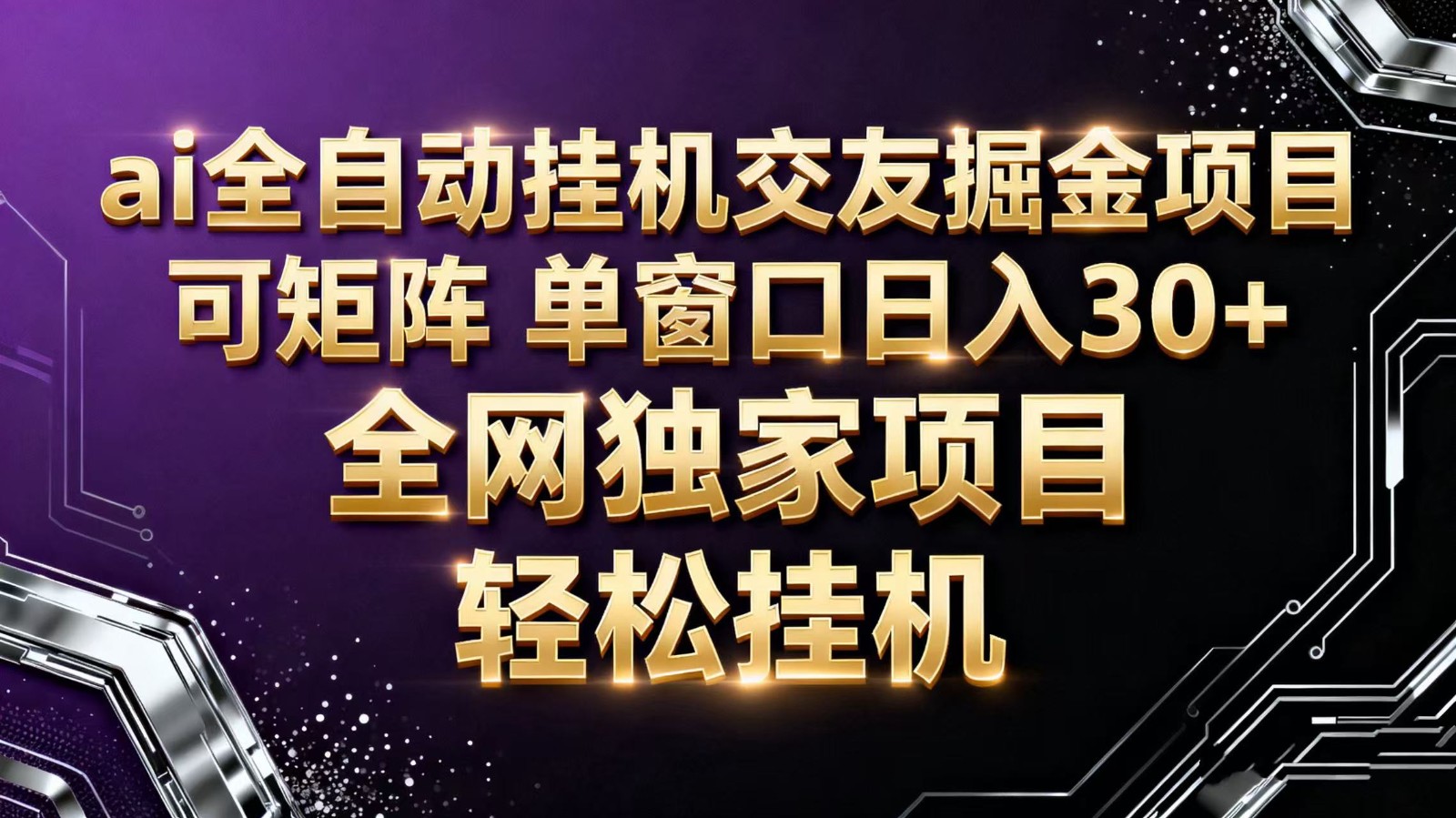 ai全自动挂机语聊掘金 可矩阵 单窗口轻松日入30+-泡泡网赚