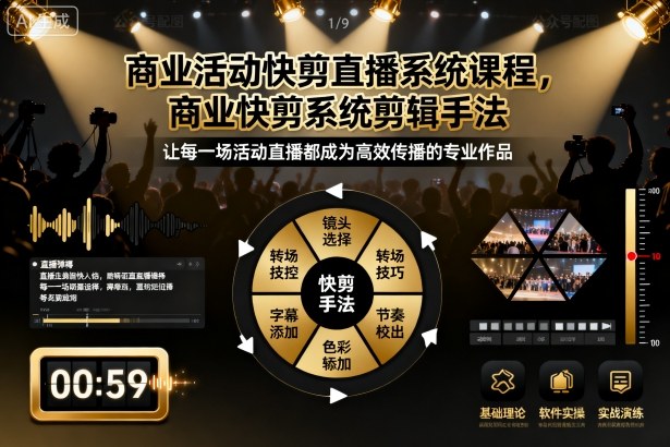 商业活动快剪直播系统课程，商业快剪系统剪辑手法-泡泡网赚