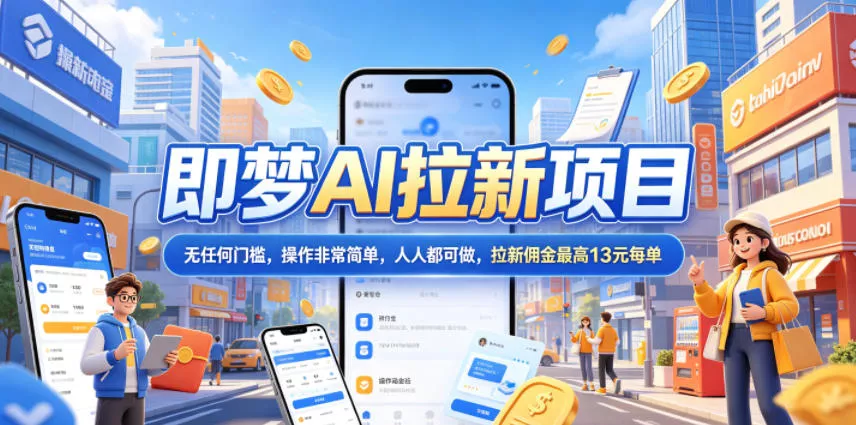 2026年即梦AI拉新项目最新玩法，无任何门槛，操作非常简单，人人都可做，拉新佣金最高13米每单(更新6月30日)-泡泡网赚