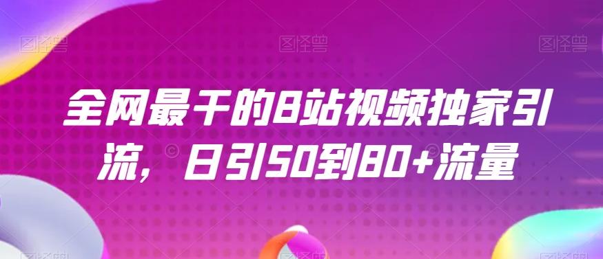 全网最干的B站视频独家引流，日引50到80+流量【揭秘】-泡泡网赚