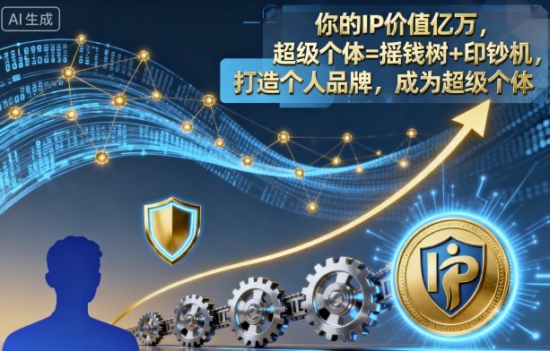 你的IP价值亿万，超级个体=摇钱树+印钞机，打造个人品牌，成为超级个体-泡泡网赚