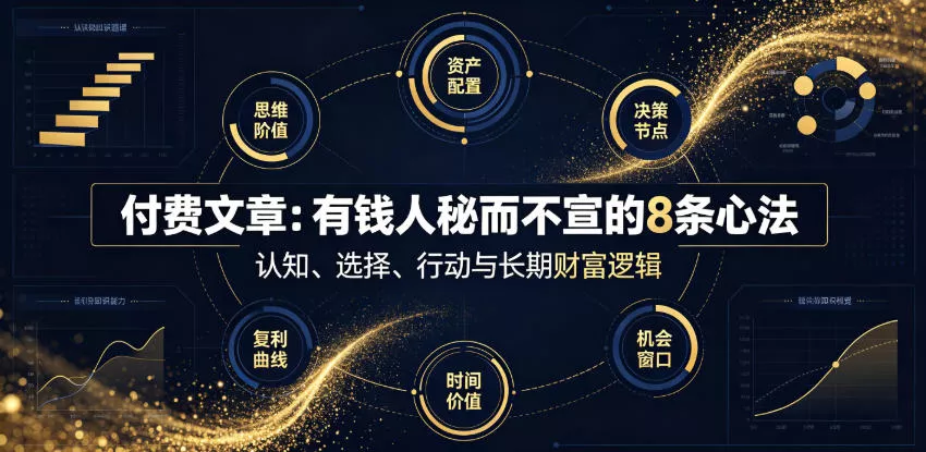 付费文章：有钱人秘而不宣的8条心法-泡泡网赚