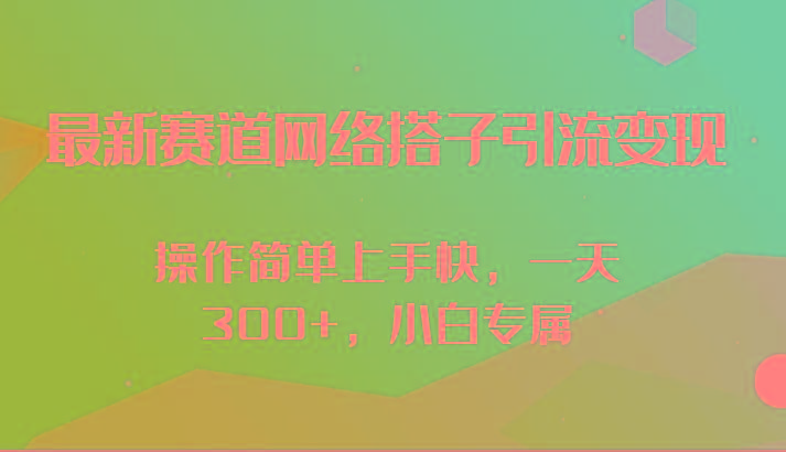 最新赛道网络搭子引流变现!!操作简单上手快，一天300+，小白专属-泡泡网赚
