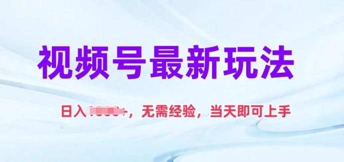 视频号最新玩法，日入1k+，无需经验，当天即可上手【揭秘】-泡泡网赚