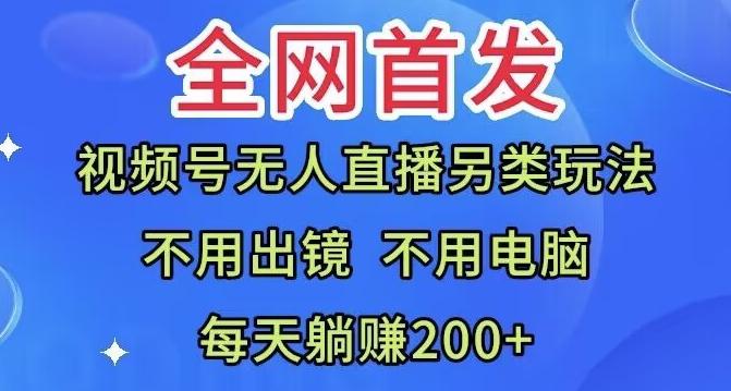 全网首发：视频号无人直播另类玩法，无需电脑，每天躺赚200+-泡泡网赚