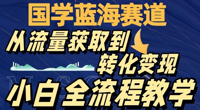 国学蓝海赛道，从流量获取，到转化变现，全流程教学-泡泡网赚