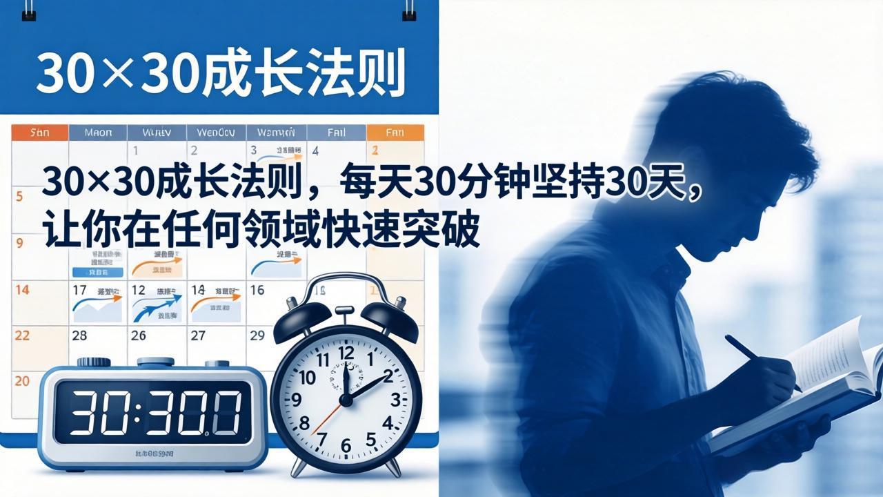 付费文章：30×30成长法则，每天30分钟坚持30天，让你在任何领域快速突破-泡泡网赚