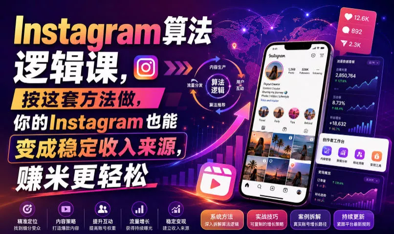 Instagram算法逻辑课，按这套方法做，你的Instagram也能变成稳定收入来源，賺米更轻松【原创双语字幕】-泡泡网赚