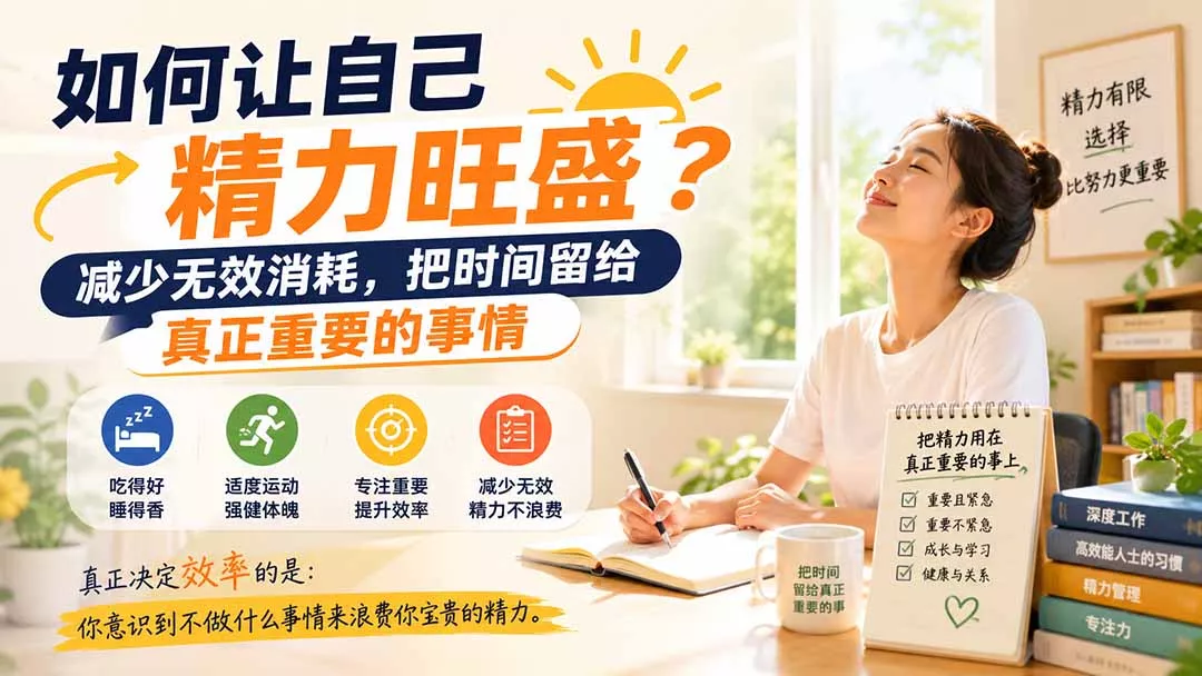 付费文章：如何让自己精力旺盛？减少无效消耗，把时间留给真正重要的事情-泡泡网赚