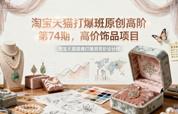淘宝天猫打爆班原创高阶第74期，高价饰品项目-泡泡网赚