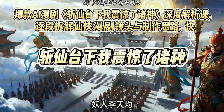 爆款AI漫剧《斩仙台下我震惊了诸神》深度解析课，逐段拆解仙侠漫剧镜头与制作思路，快速复刻爆款创作模式-泡泡网赚
