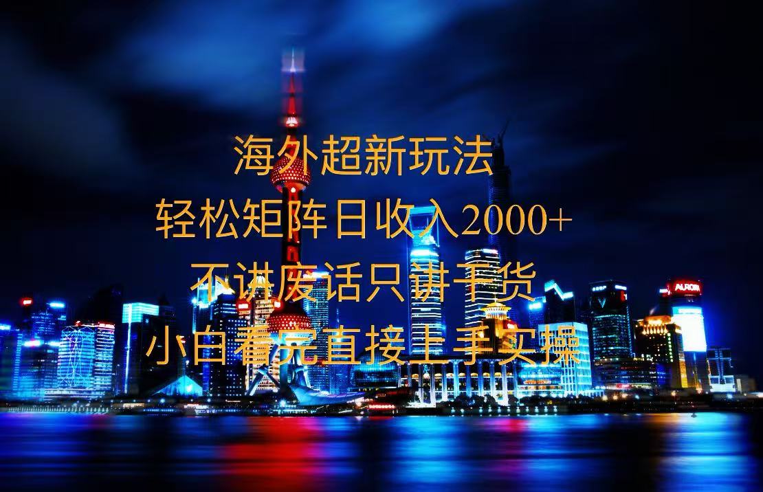 2025全新海外暴力玩法，操作简单，小白轻松上手-泡泡网赚