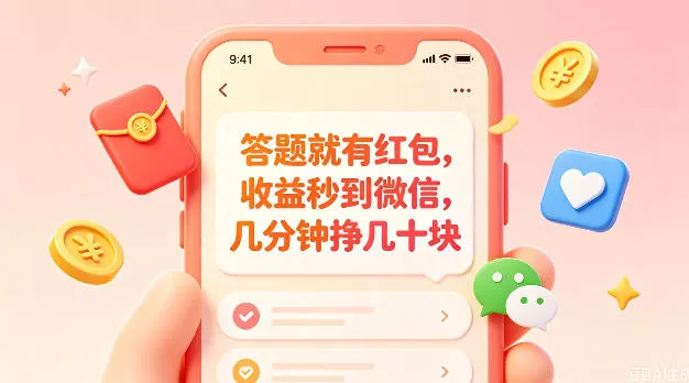 答题就有红包，收益秒到微信，几分钟挣几十块，学生党上班族宝妈都可以玩【揭秘】-泡泡网赚