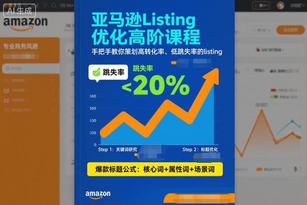 亚马逊Listing优化高阶课程，手把手教你策划高转化率、低跳失率的listing-泡泡网赚
