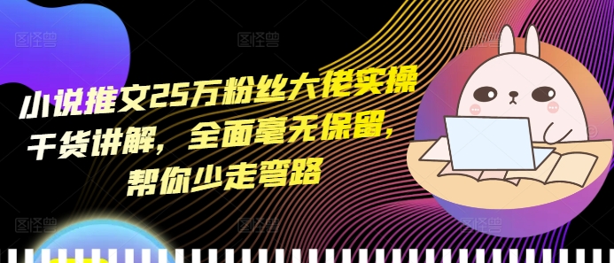 小说推文25万粉丝大佬实操干货讲解，全面毫无保留，帮你少走弯路-泡泡网赚