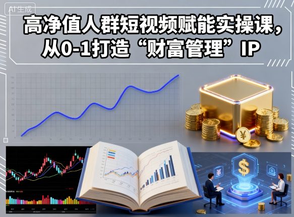 高净值人群短视频赋能实操课，从0-1打造“财富管理”IP-泡泡网赚