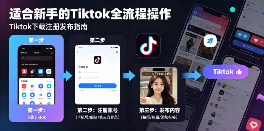 Tiktok下载注册发布，适合新手的Tiktok全流程操作-泡泡网赚