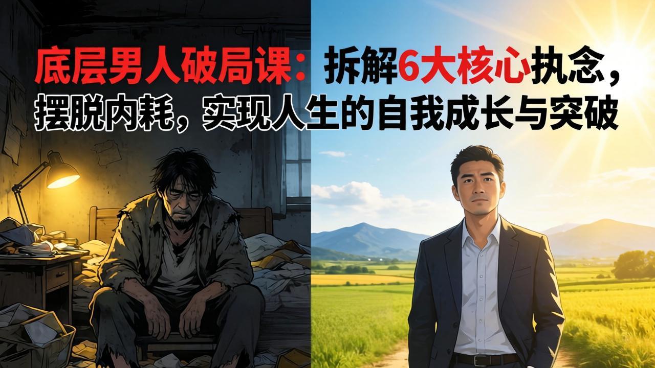 付费文章：底层男人破局课：拆解 6 大核心执念，摆脱内耗，实现人生的自我成长与突破-泡泡网赚