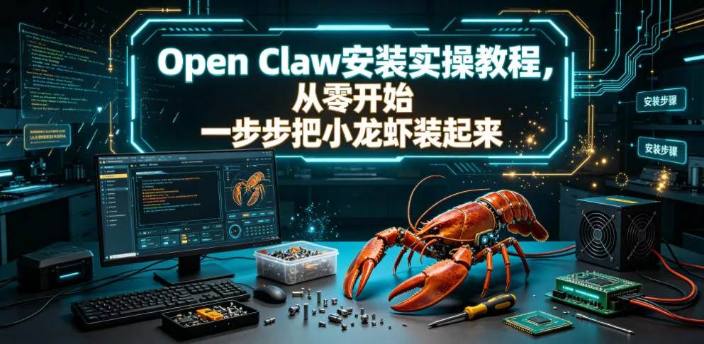 Open Claw安装实操教程，从零开始一步步一步步把小龙虾装起来-泡泡网赚