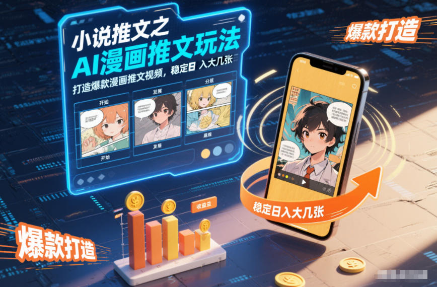 小说推文之AI漫画推文玩法,打造爆款漫画推文视频,稳定日入大几张 小说推文之AI漫画推文玩法,打造爆款漫画推文视频,稳定日入大几张
