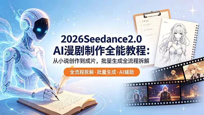 2026Seedance2.0 AI制作全能教程：从小说创作到成片，批量生成全流程拆解-泡泡网赚