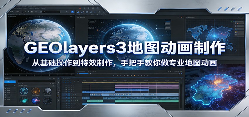 GEOlayers3地图动画制作：从基础操作到特效制作，手把手教你做专业地图动画-泡泡网赚