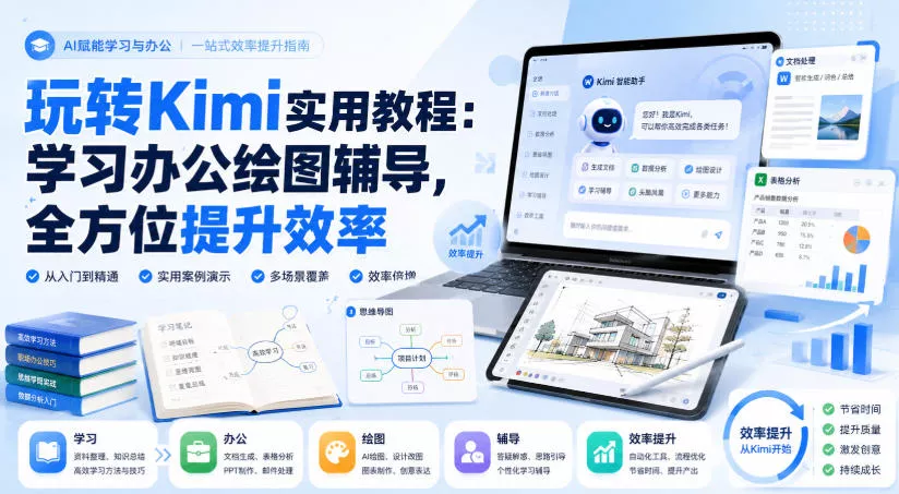 玩转Kimi实用教程:学习办公绘图辅导,全方位提升效率 玩转Kimi实用教程:学习办公绘图辅导,全方位提升效率