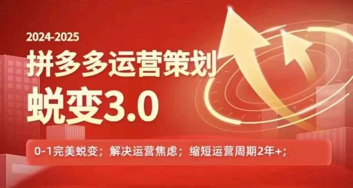 2024-2025拼多多运营策略蜕变3.0，0~1完美蜕变，解决信息焦虑-泡泡网赚