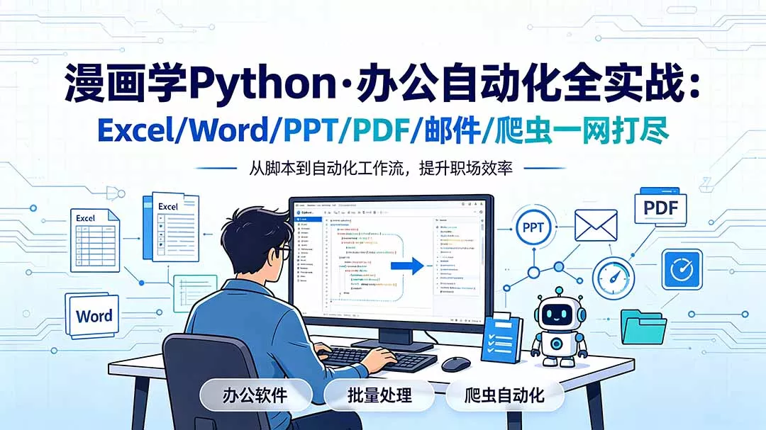 漫画学Python·办公自动化全实战：Excel/Word/PPT/PDF/邮件/爬虫一网打尽-泡泡网赚