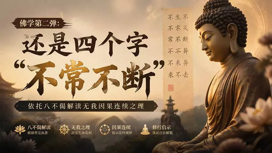 付费文章：佛学第二弹：还是四个字“不常不断”依托八不偈解读无我因果连续之理-泡泡网赚