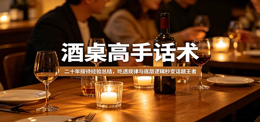 酒桌高手话术：二十年接待经验总结，吃透规律与底层逻辑秒变话题王者-泡泡网赚