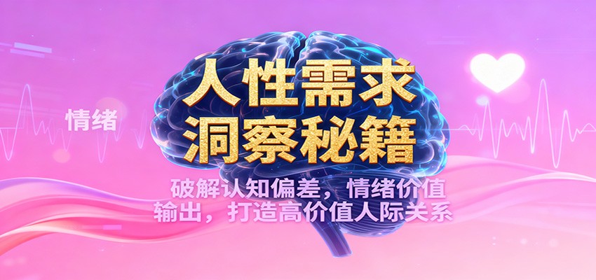 人性需求洞察秘籍，破解认知偏差，情绪价值输出，打造高价值人际关系-泡泡网赚