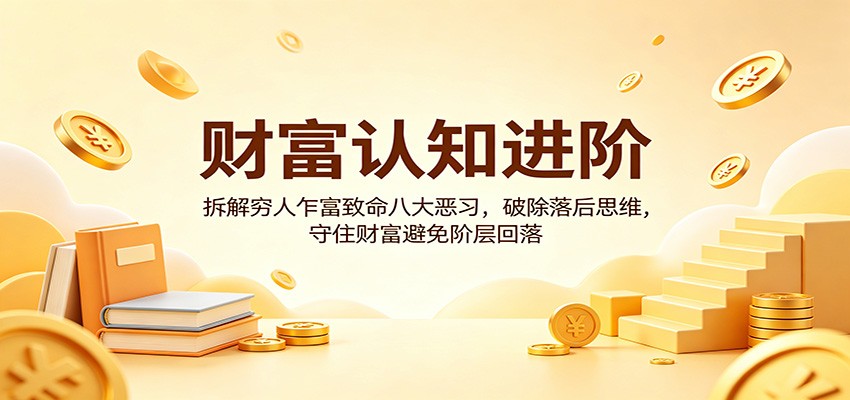 财富认知进阶：拆解穷人乍富致命八大恶习，破除落后思维，守住财富避免阶层回落-泡泡网赚