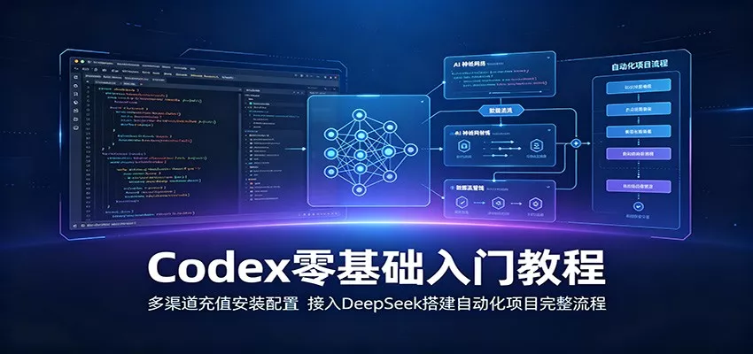Codex零基础入门教程：多渠道充值安装配置，接入DeepSeek搭建自动化项目完整流程-泡泡网赚