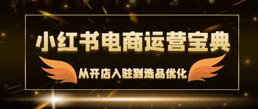 小红书电商运营宝典：从开店入驻到选品优化，一站式解决你的电商难题-泡泡网赚
