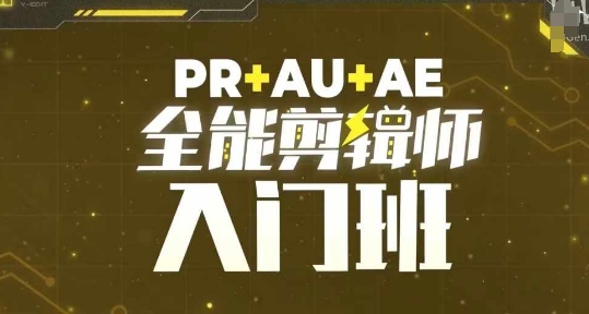 PR+AU+AE全能剪辑师入门班，剪辑入门必学课程-泡泡网赚