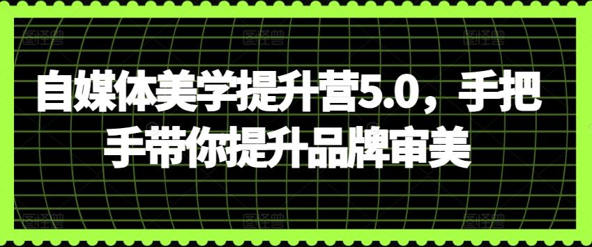 自媒体美学提升营5.0，手把手带你提升品牌审美-泡泡网赚