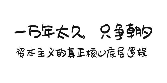 某付费文章《一万年太久，只争朝夕：资本主义的真正核心底层逻辑》-泡泡网赚
