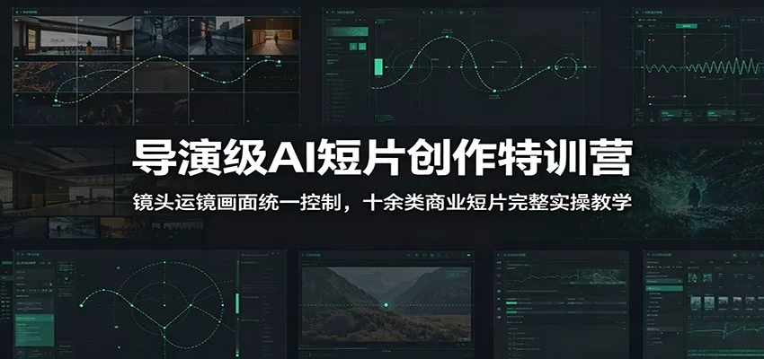 导演级AI短片创作特训营：镜头运镜画面统一控制，十余类商业短片完整实操教学(更新)-泡泡网赚